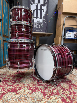 Ludwig Standard Ruby Red Strata 4pc Drum Set