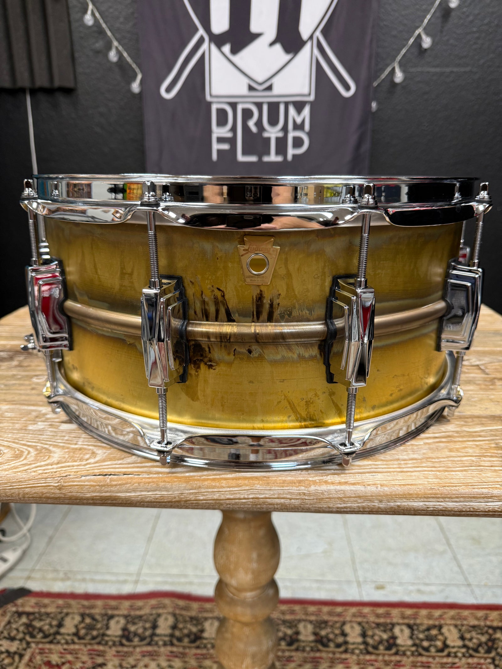 Ludwig 14x6.5” Raw Brass Phonic Snare Drum