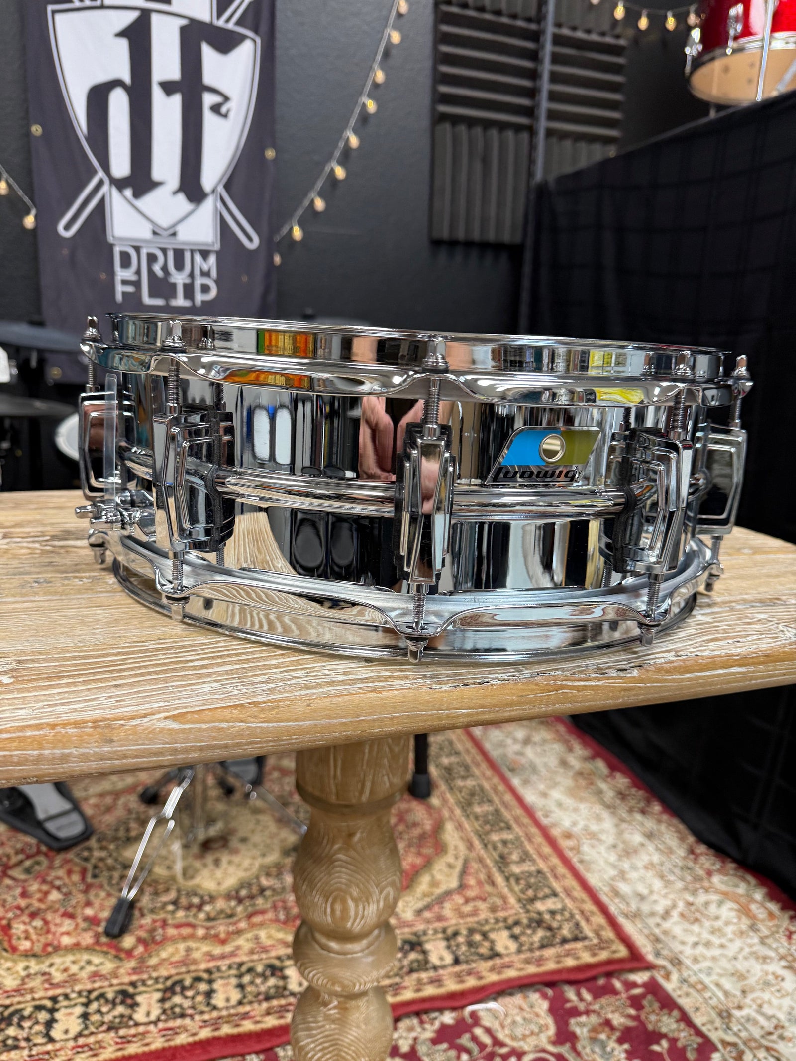 Ludwig Supraphonic Chrome Over Brass 14x5” Snare Drum B Stock