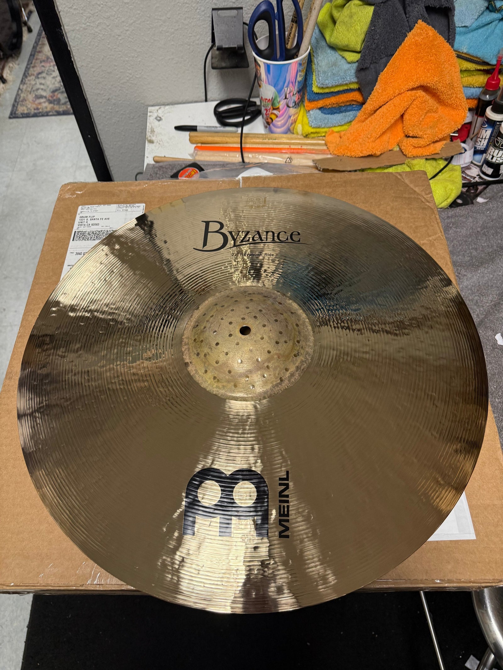 Meinl Byzance Brilliant Polyphonic Ride Cymbal 22”