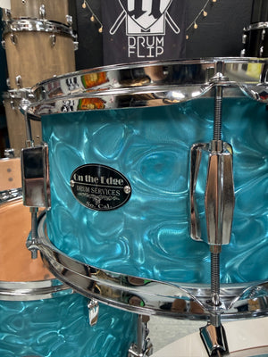 On The Edge Aqua Blue Drum Set