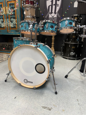 On The Edge Aqua Blue Drum Set