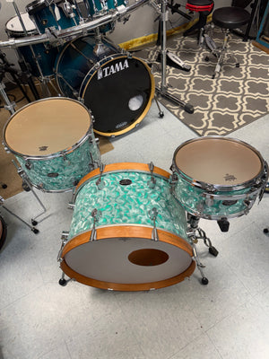On The Edge Aqua Green 3pc Drum Set