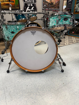 On The Edge Aqua Green 3pc Drum Set