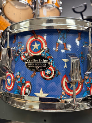 On The Edge 13x7” Captain America Snare Drum
