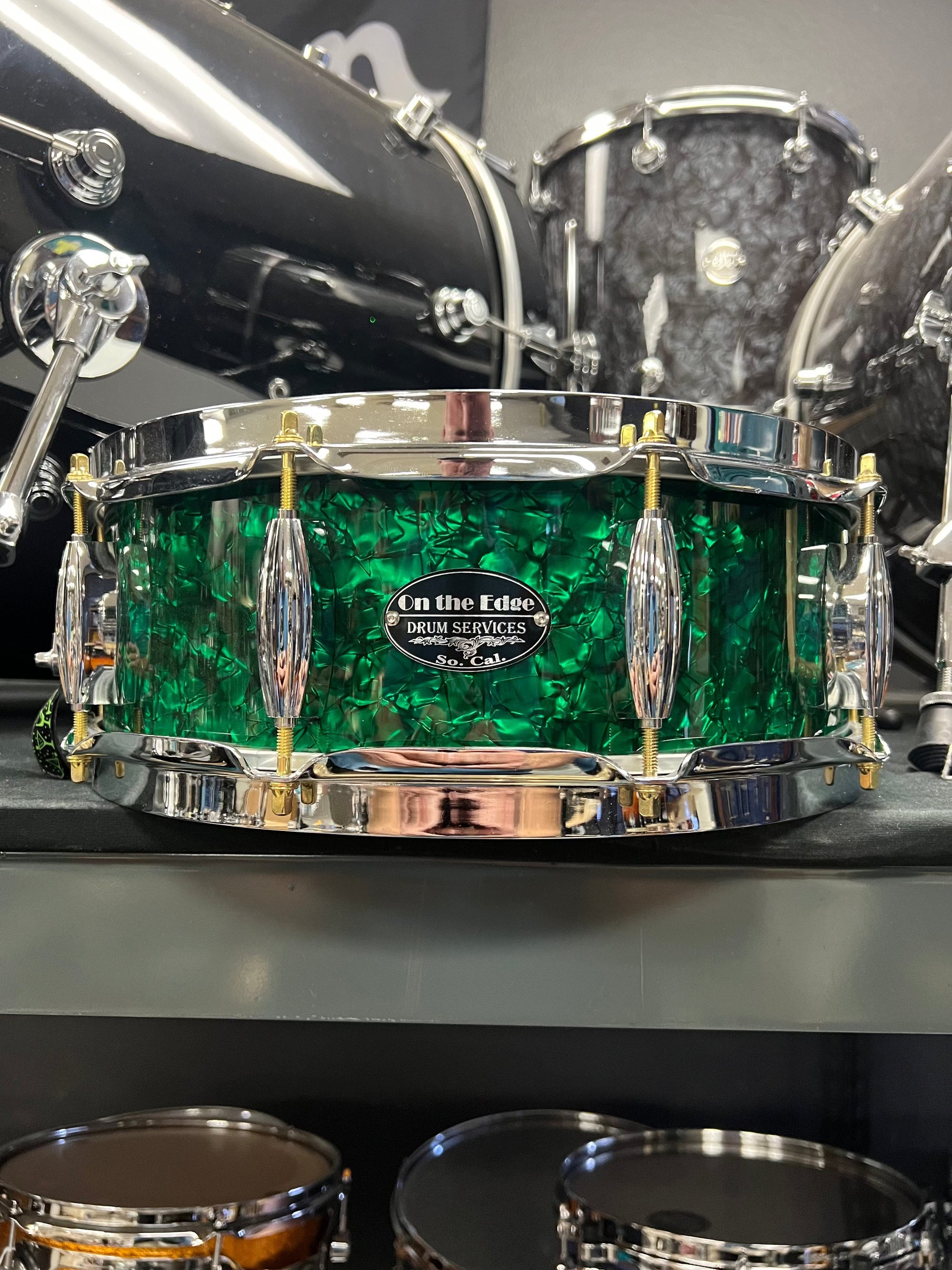 On The Edge 14x5” Green Pearl Snare Drum