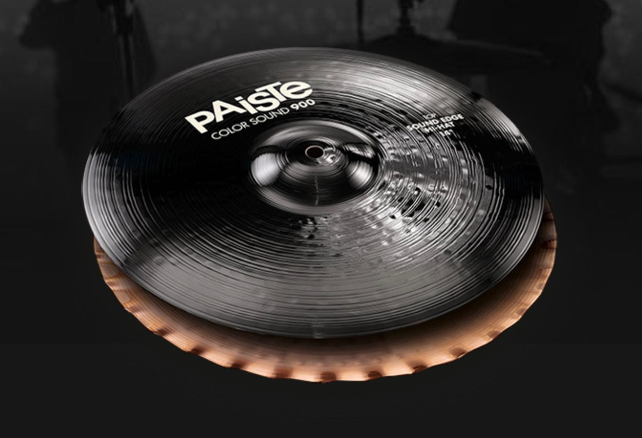Paiste 14” 900 Color Sound Black Sound Edge Hi Hat Cymbals