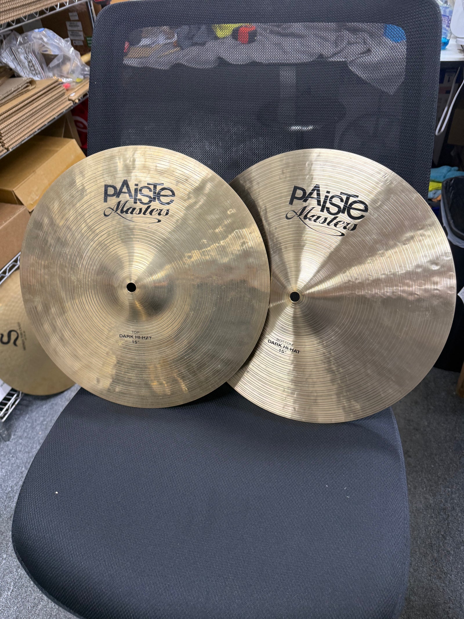 Paiste 15” masters hi hats cracked