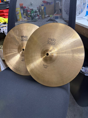 Paiste 2002 14” Black Label hi hat cymbals