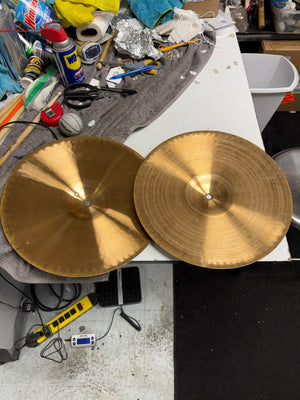 Paiste 505 medium hi hats 14” cracked