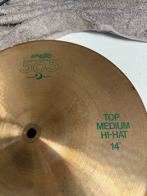Paiste 505 medium hi hats 14” cracked