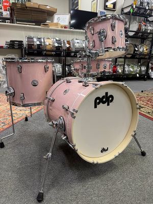 PDP New Yorker Pale Rose Sparkle 4pc Drum Set