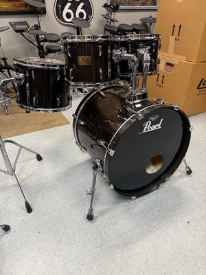 Pearl Session Custom Transparent Black Drum Set
