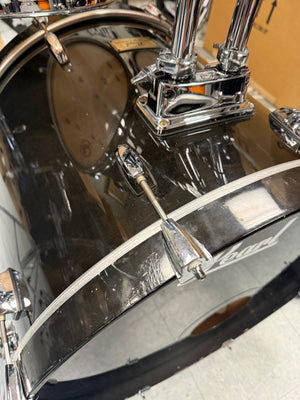 Pearl Session Custom Transparent Black Drum Set