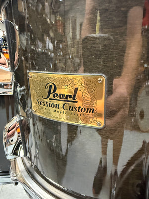 Pearl Session Custom Transparent Black Drum Set