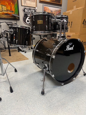 Pearl Session Custom Transparent Black Drum Set