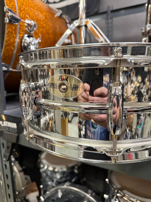 Pearl 14x5.5” Mirror Chrome Steel Snare drum