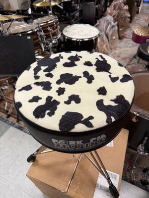 Pork Pie Drum Throne Flat Black Sides Cow Top