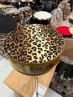 Pork Pie Drum Throne Gold Sparkle Cheetah print Top