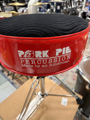 Pork Pie Drum Throne Lava Sparkle Black Top