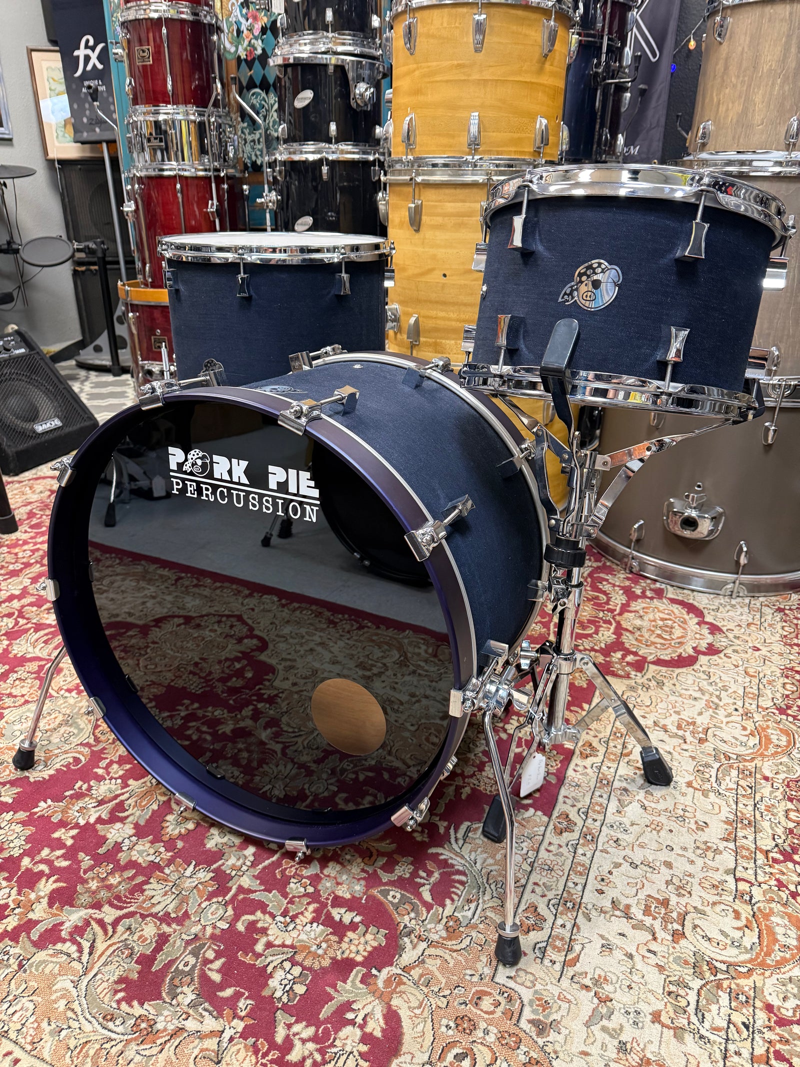 Pork Pie Denim 3pc Drum Set