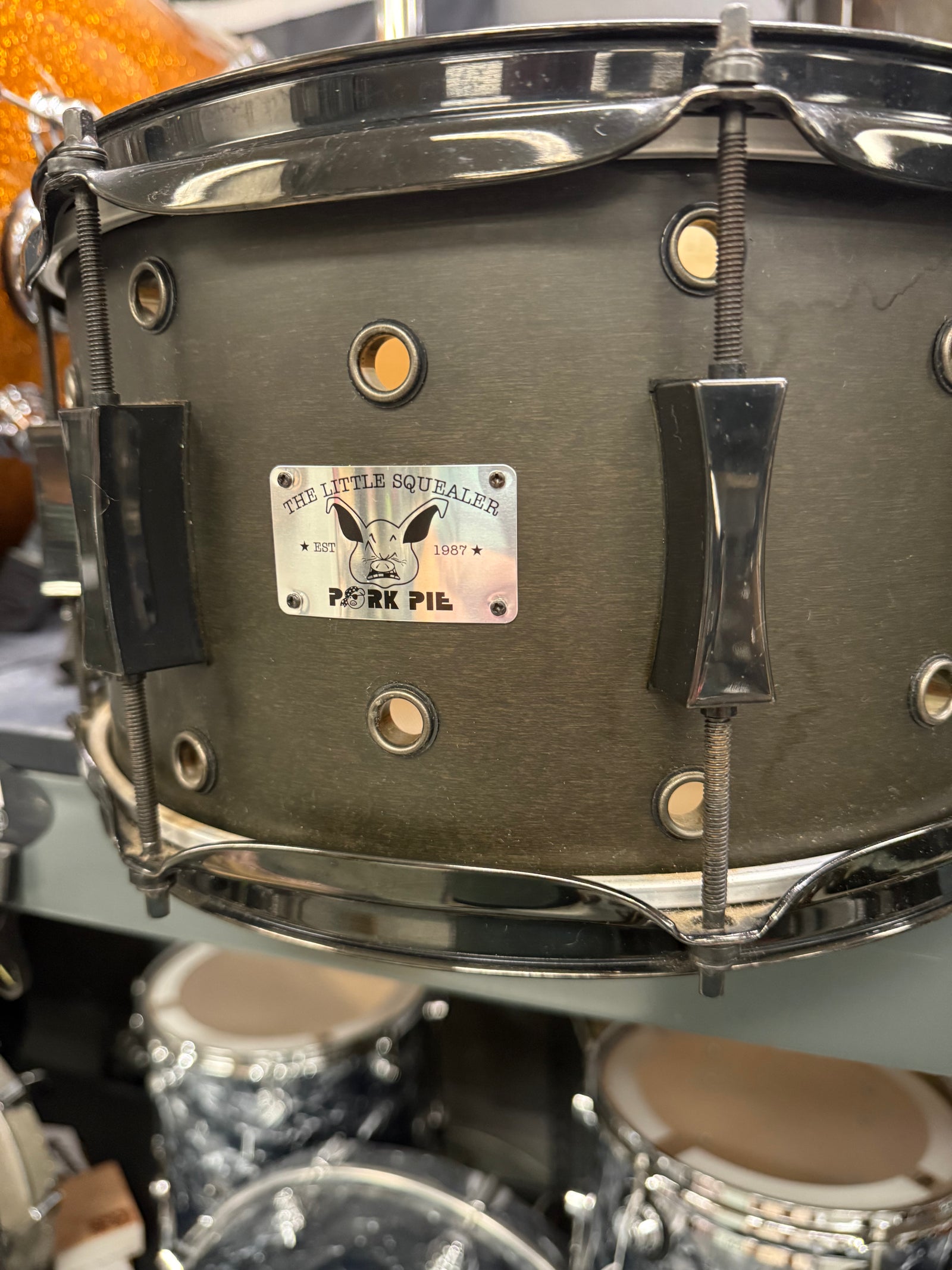 Pork Pie 13x7” Ebony Stain Snare Drum