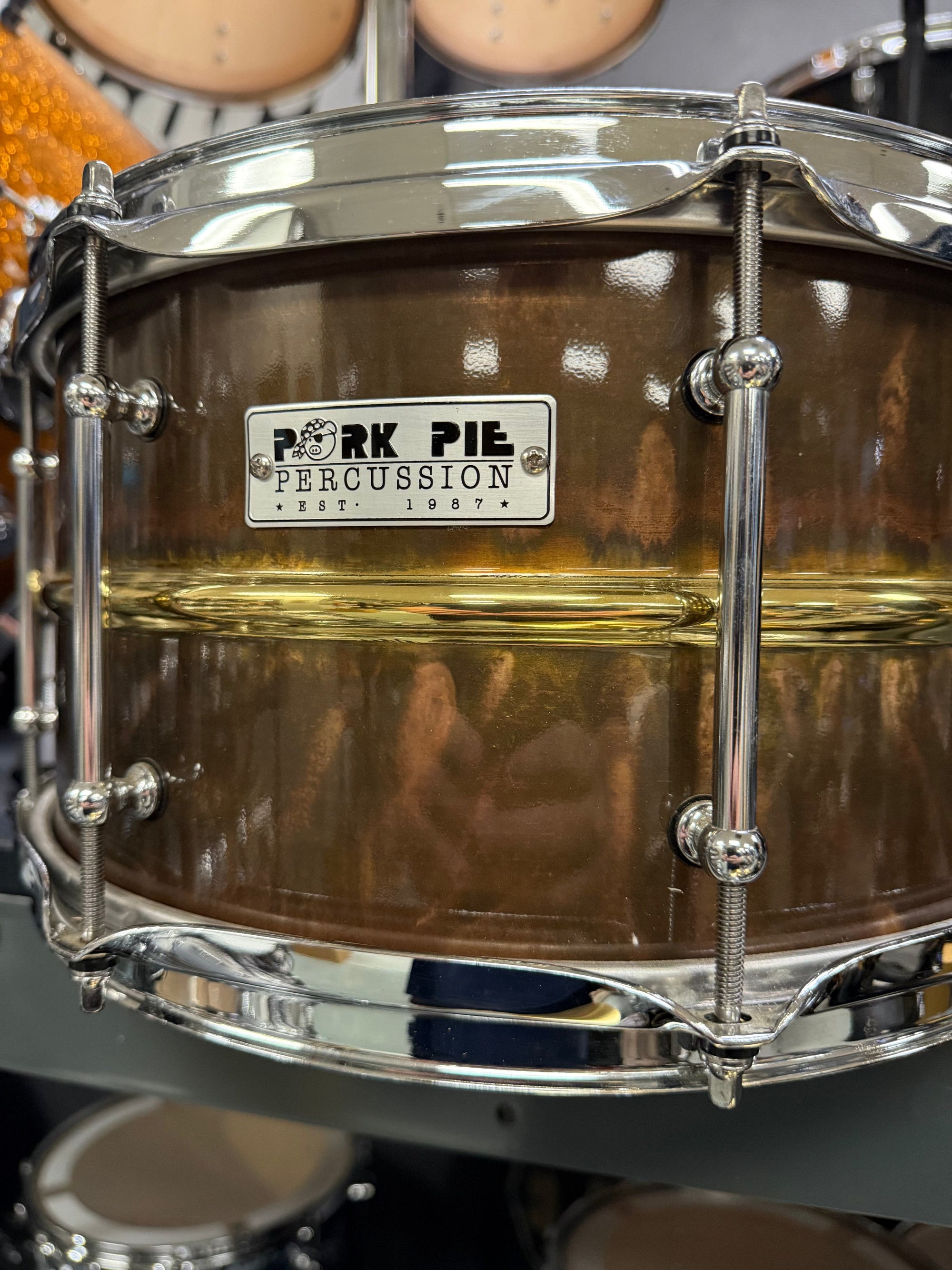Pork Pie 13x7” Patina Brass Snare