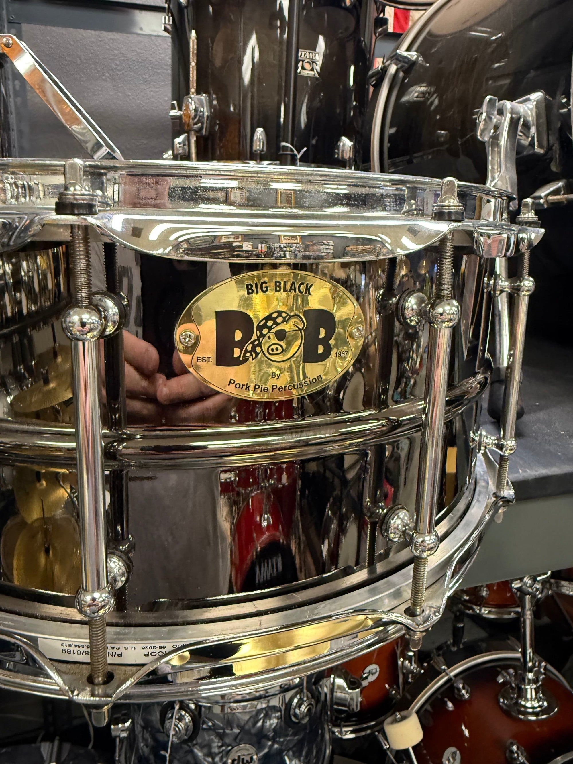 Pork Pie 14x6.5” Big Black Bob Snare Drum