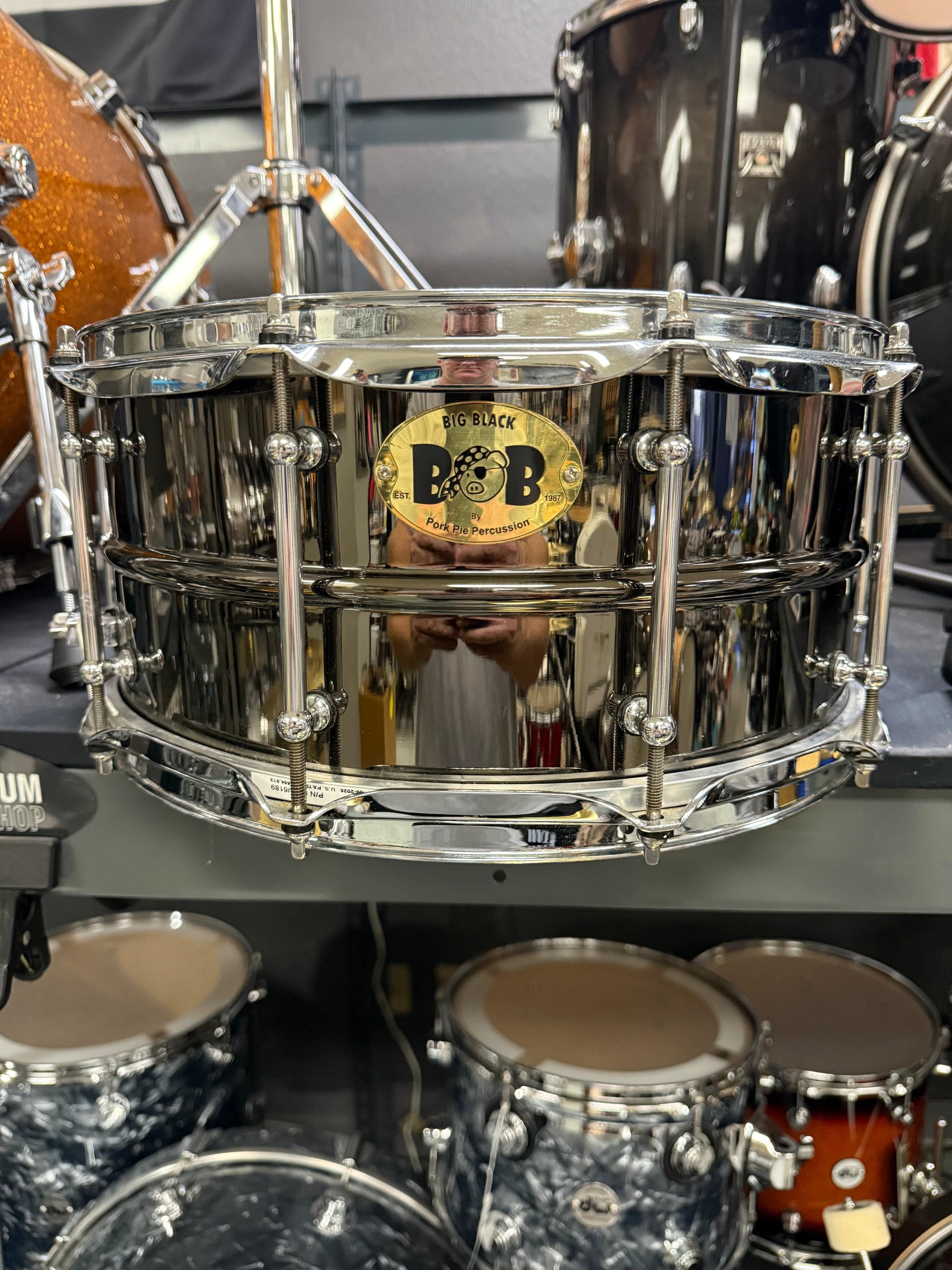 Pork Pie 14x6.5” Big Black Bob Snare Drum