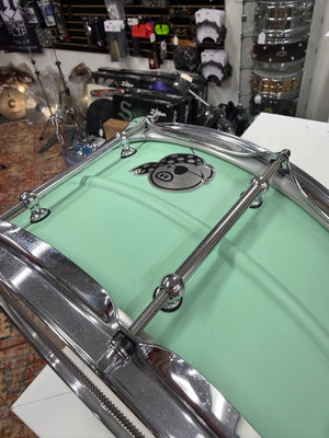Pork Pie 14x6.5” Seafoam Green Aluminum snare drum