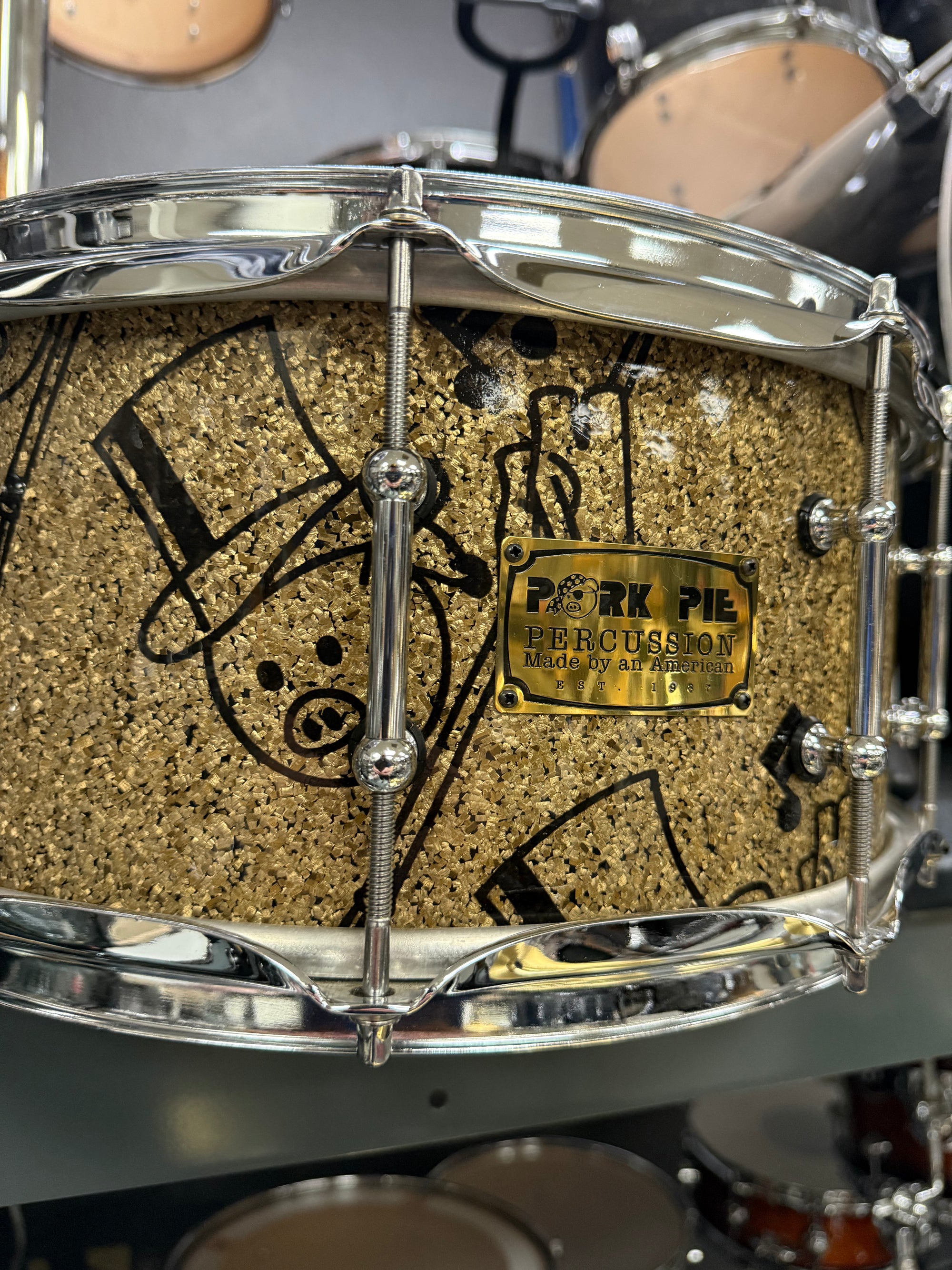 Pork Pie 14x6.5” Top Hat and Cane Snare Drum