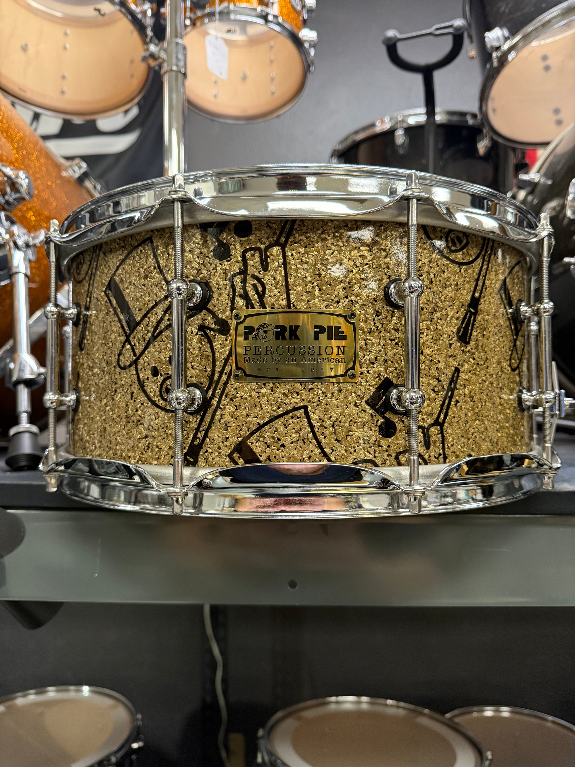 Pork Pie 14x6.5” Top Hat and Cane Snare Drum