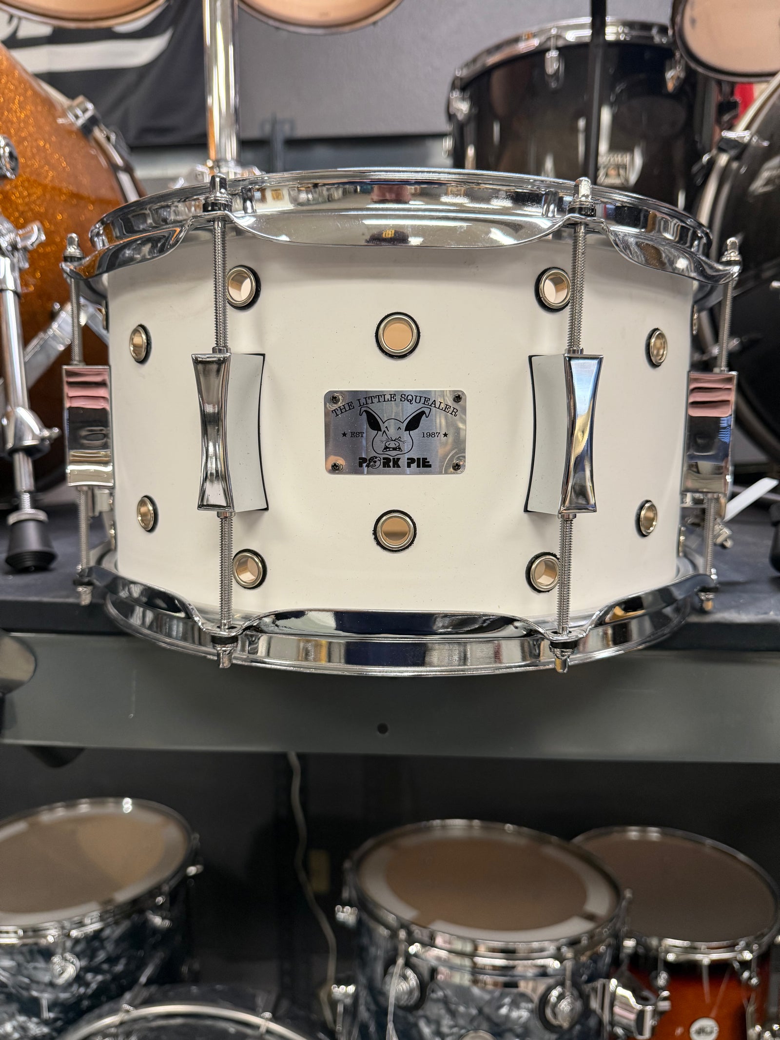 Pork Pie Little Squealer White 13x7” Snare Drum