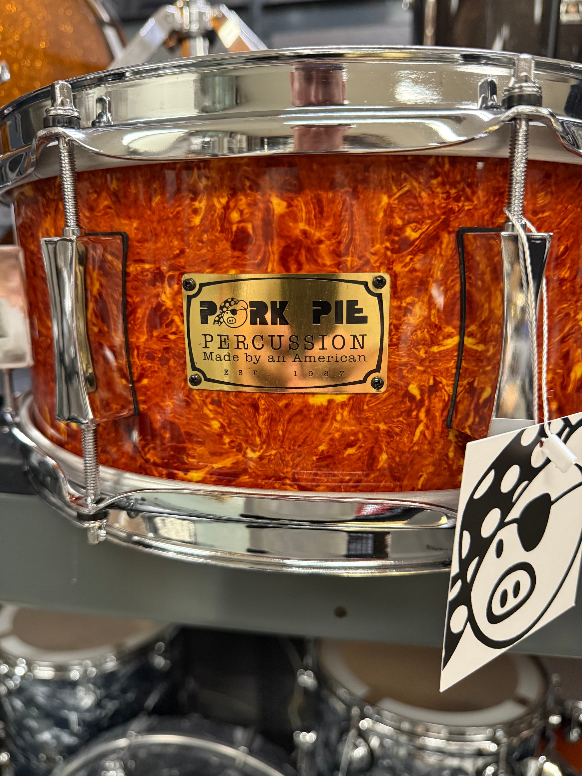 Pork Pie Percission 13x5.5” Tortoise Shell Snare Drum