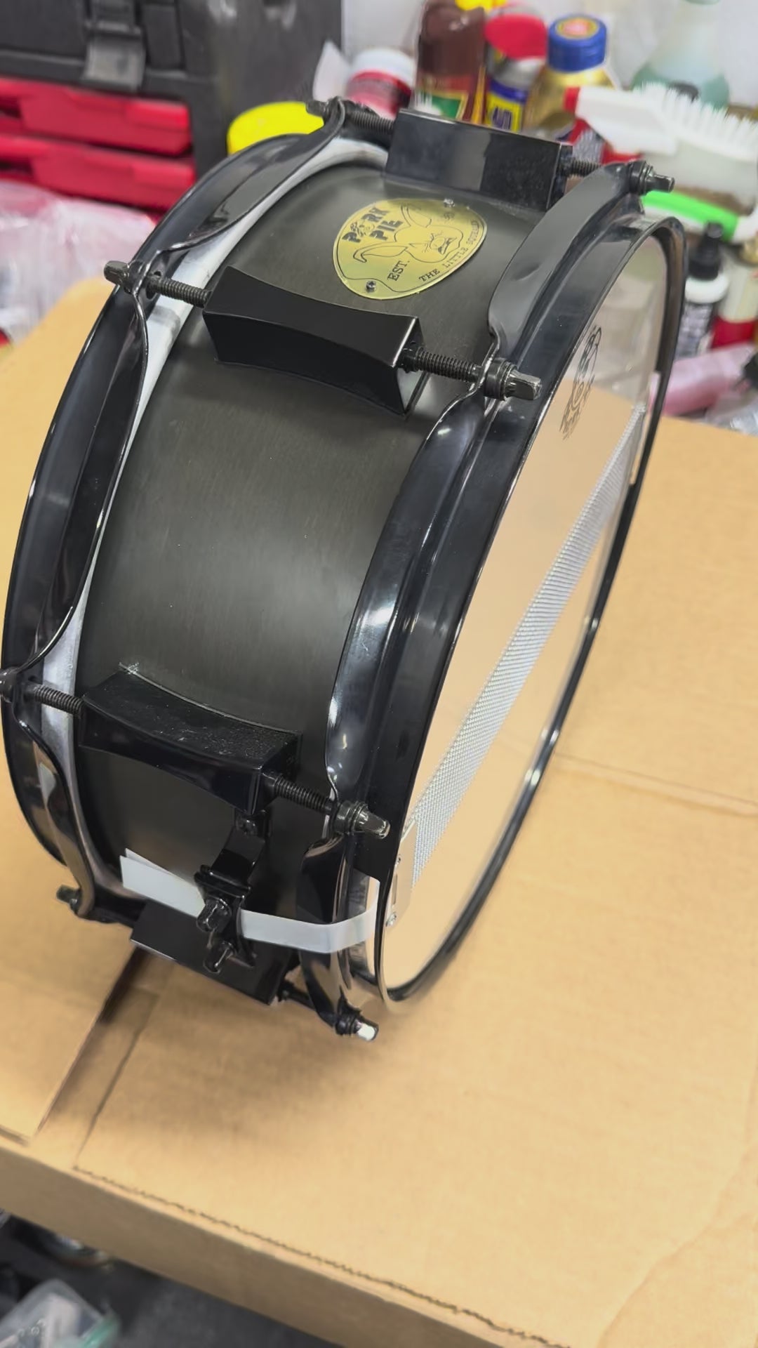 Pork Pie 12x5” Transparent Black Maple Snare Drum