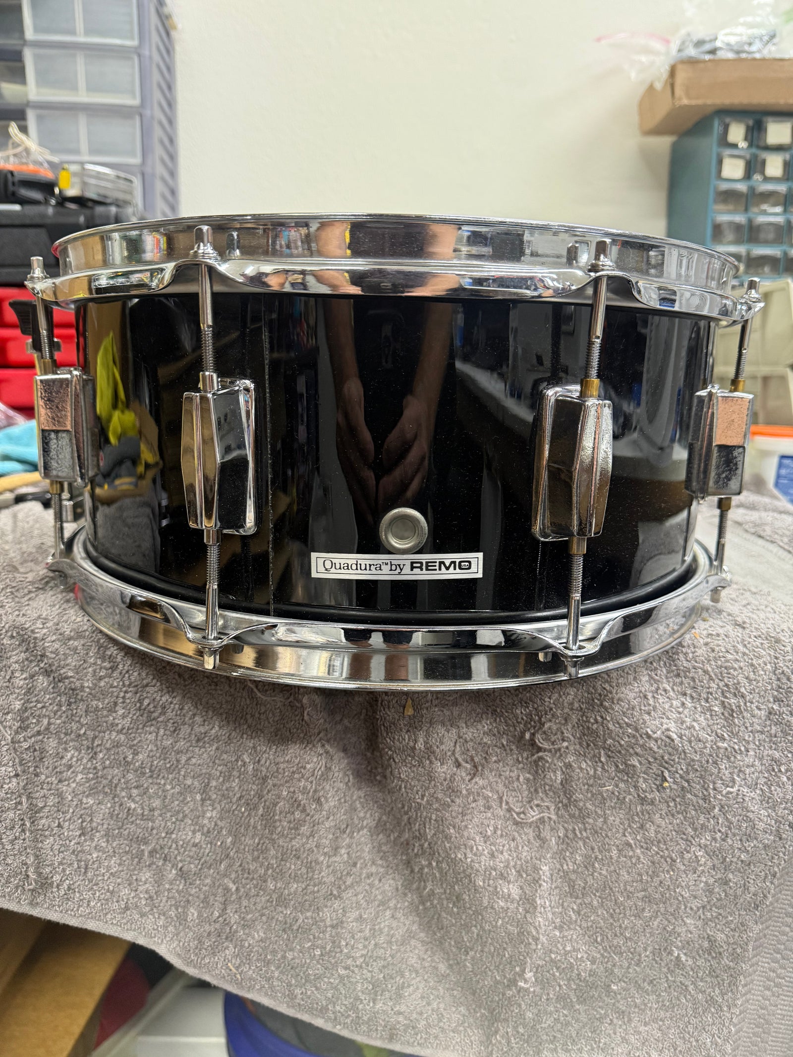 Remo Quadura 14x6.5” Black Snare Drum