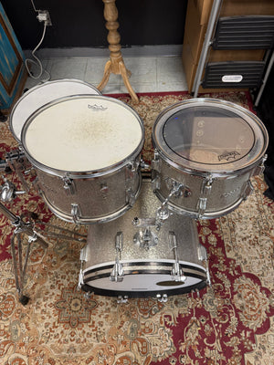 Rogers Holiday 4pc Silver Sparkle Drum Set