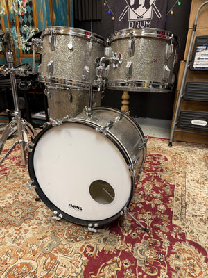 Rogers Holiday 4pc Silver Sparkle Drum Set