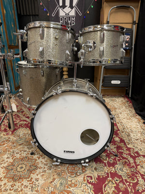 Rogers Holiday 4pc Silver Sparkle Drum Set