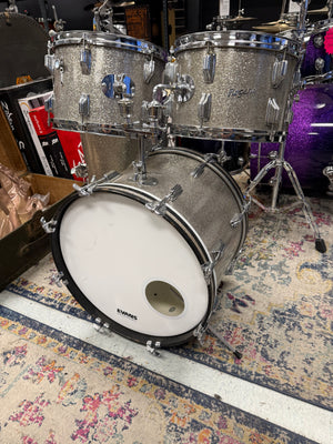 Rogers Holiday 4pc Silver Sparkle Drum Set