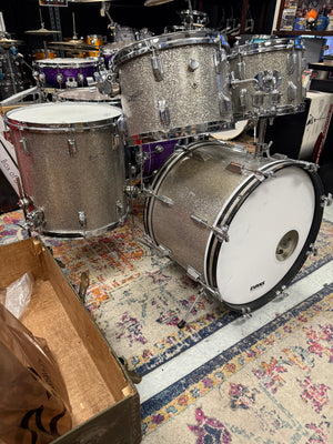 Rogers Holiday 4pc Silver Sparkle Drum Set