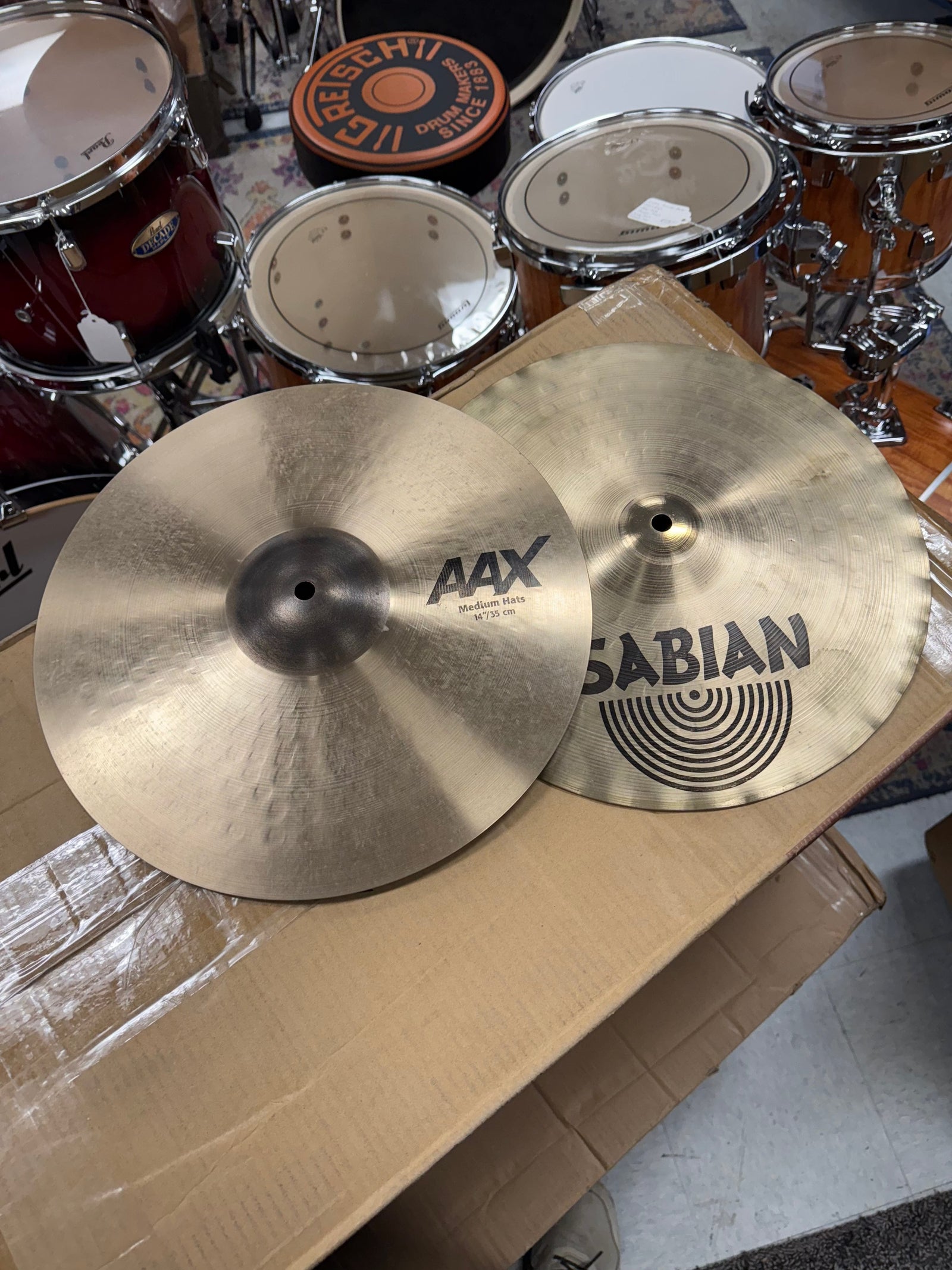 Sabian 14” AAX Medium/ X-Celerator hi hat cymbals