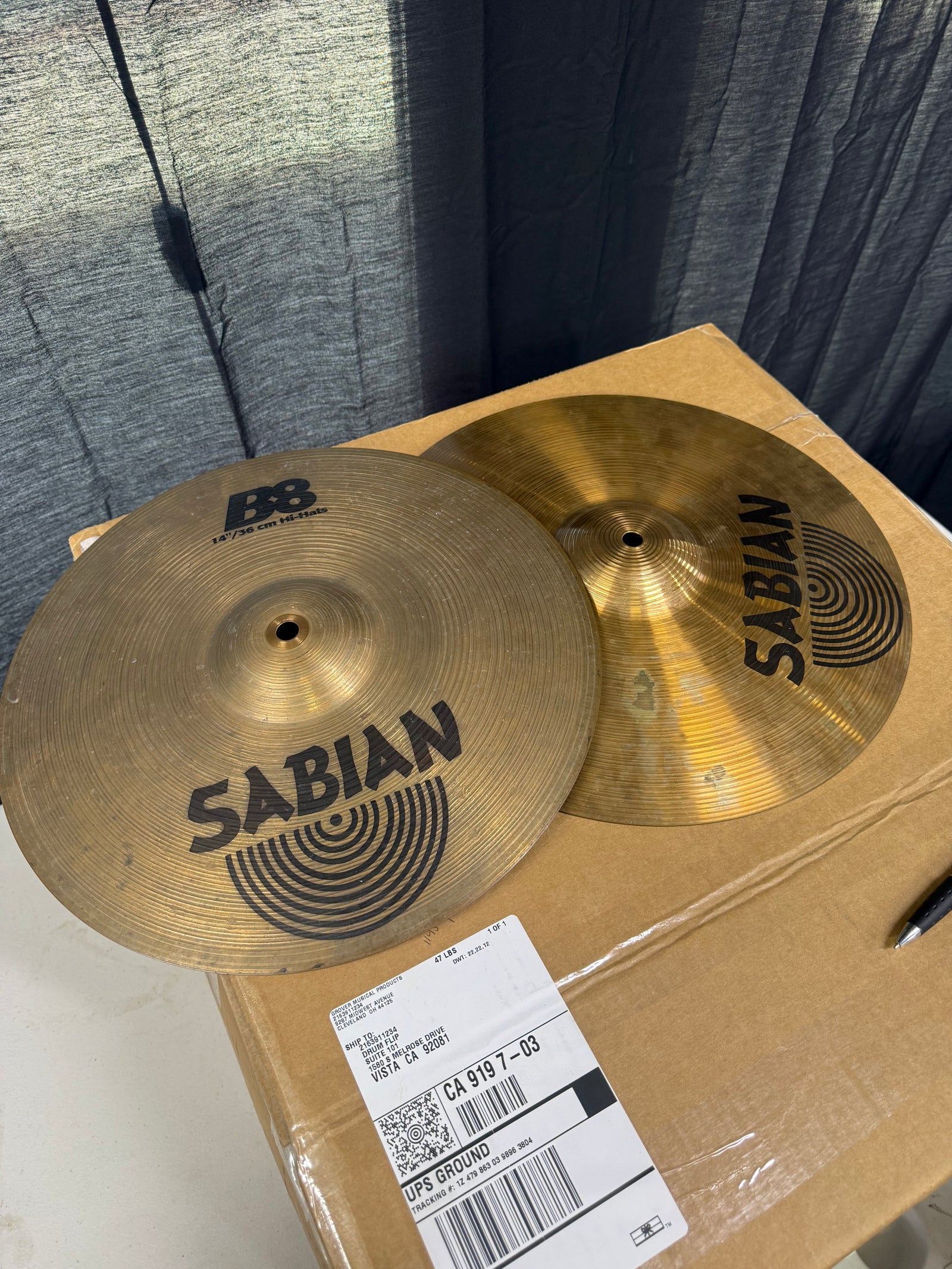 Sabian 14” B8 hi hats