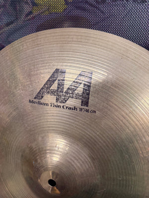 Sabian 18” AA medium thin crash cymbal