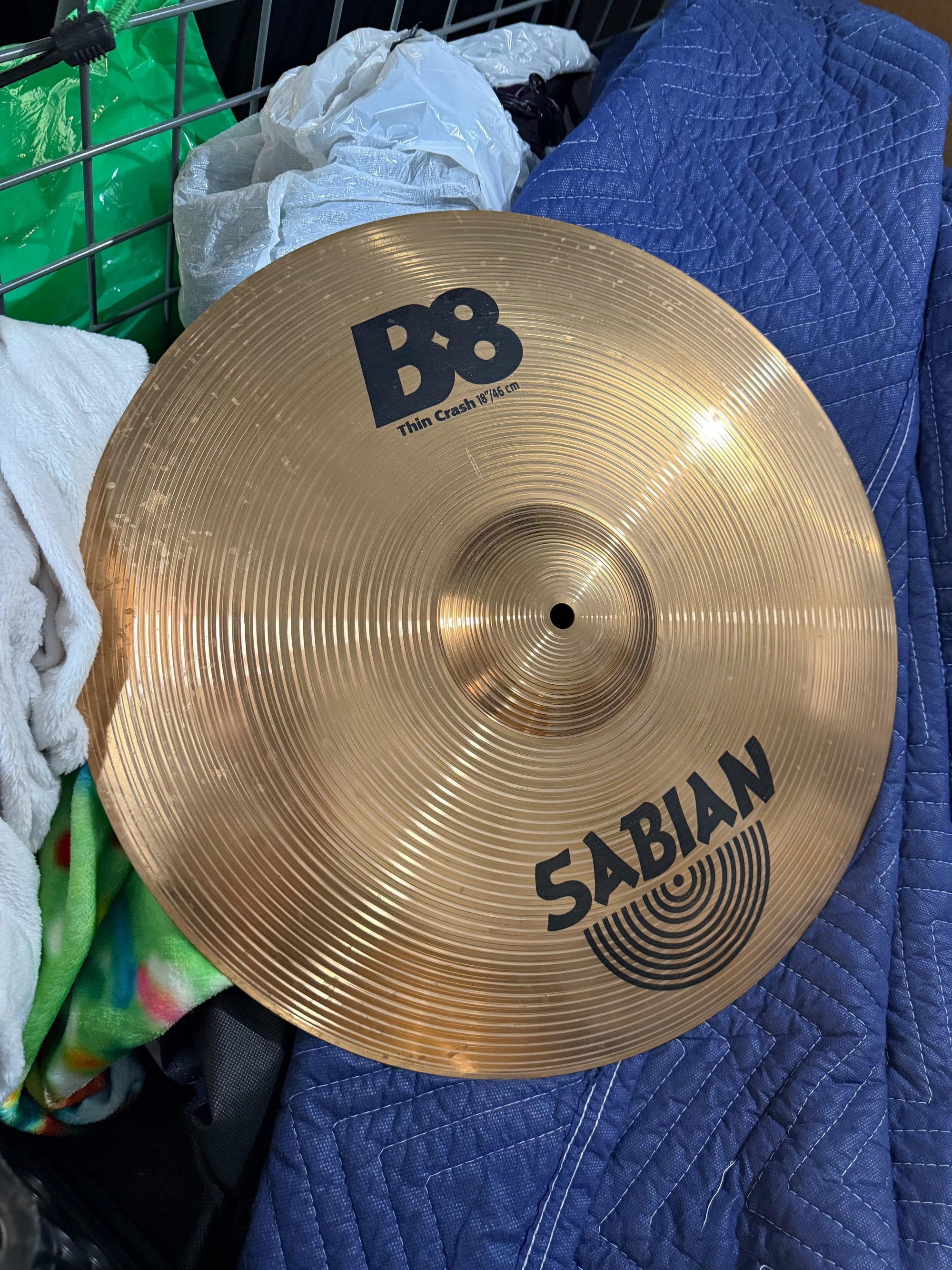 Sabian 18” B8 thin crash cymbal