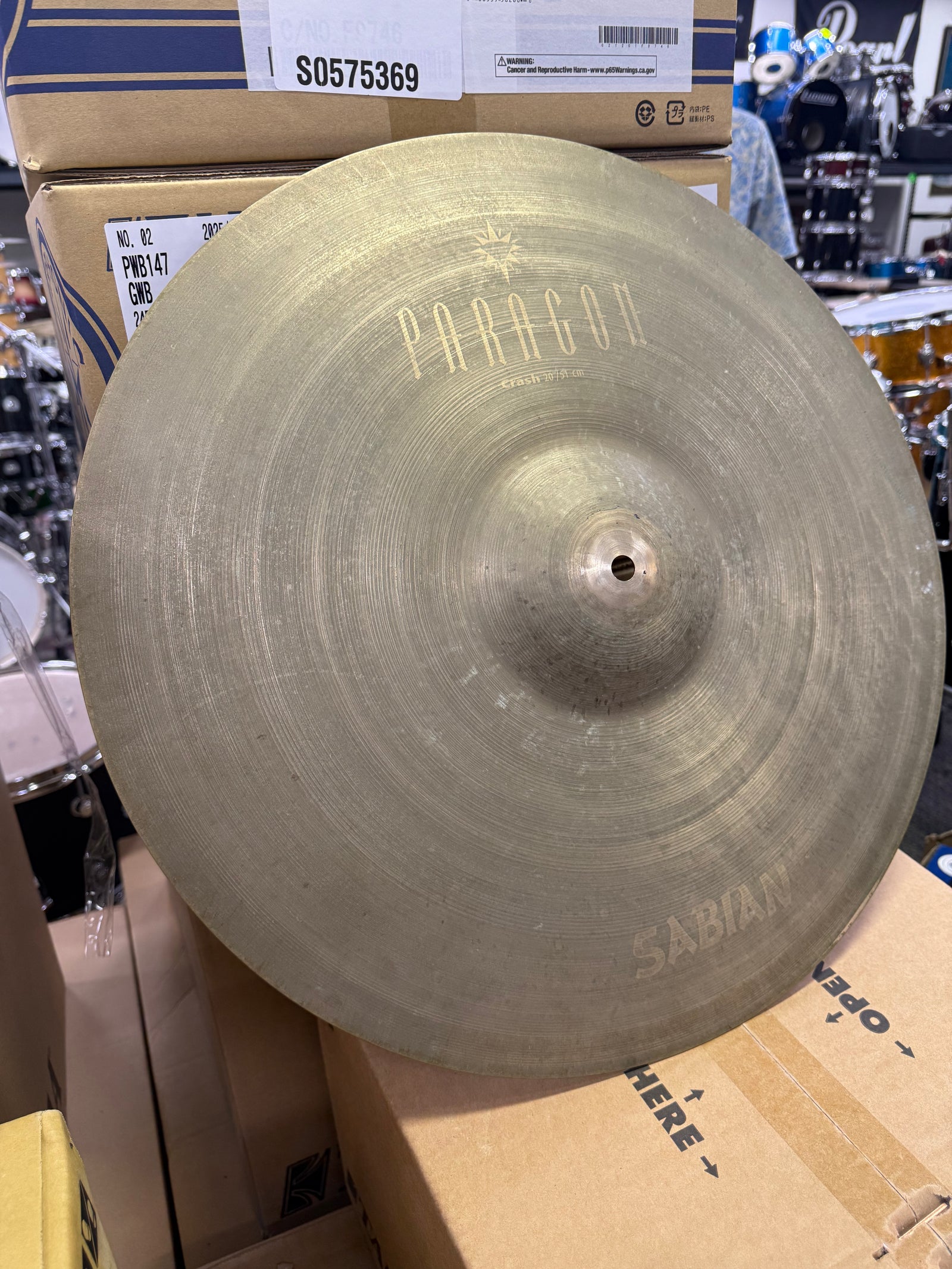 Sabian 20” Paragon Crash Cymbal