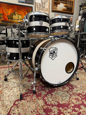 SJC Satin Black 4pc Drum Set
