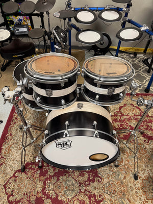 SJC Satin Black 4pc Drum Set