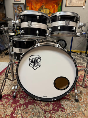 SJC Satin Black 4pc Drum Set