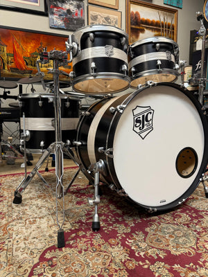 SJC Satin Black 4pc Drum Set